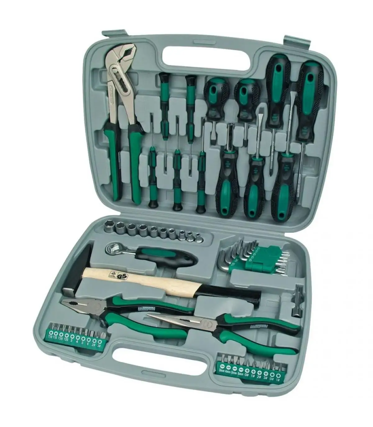 Brüder Mannesmann tool Set 57 PCs green 29057