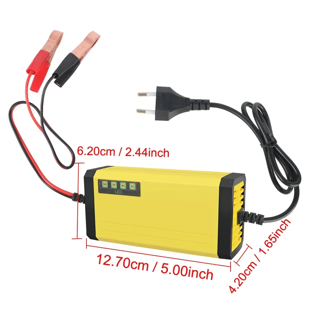 LED-Display 12V 2A Motorrad-LKW-Batterieladegerät für Nass- und Trocken-Blei-Säure-Batterien, Auto-Batterieladegerät 220V, Puls-Reparaturladegerät – Detail 7