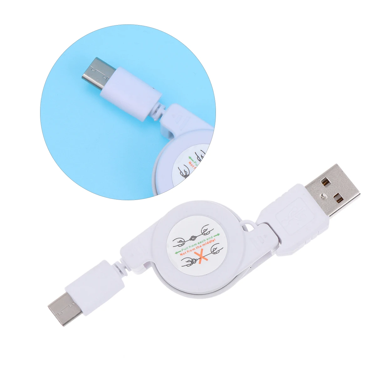 

Telescopic Data Cable Charging Cable for Phone Portable Retractable Cord Great