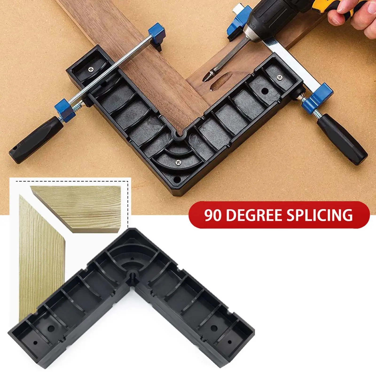 

90 Degree Corner Clamp Easy to Use Sturdy Portable Corner Square Positioning Assembly Square for Picture Frame Box Accessories