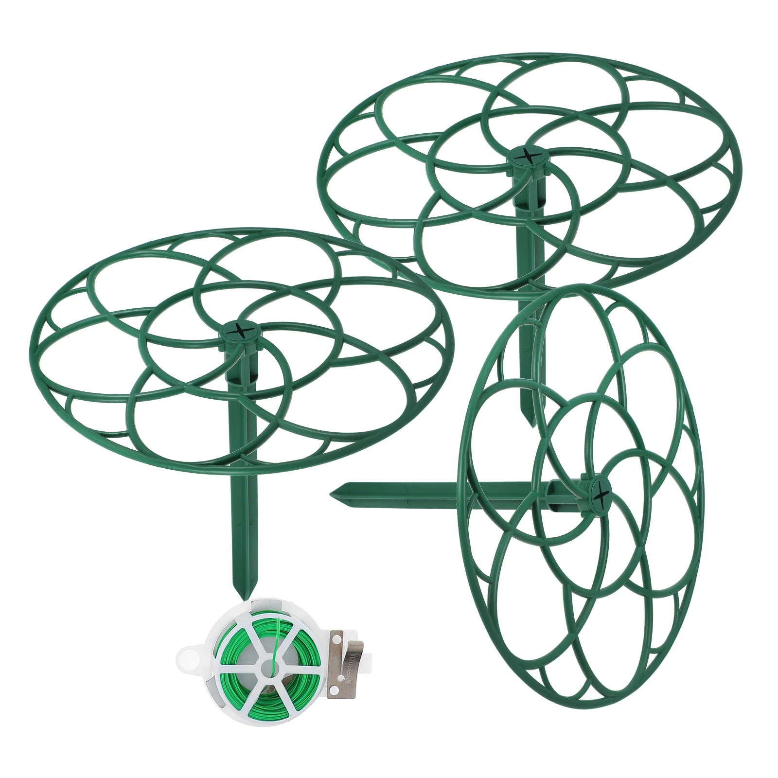 

1 set Flower Stand Support Garden Plant Trellis For Climbing Plants Sunflower Peony Rose Tomato Outdoor Balcony Patio Green