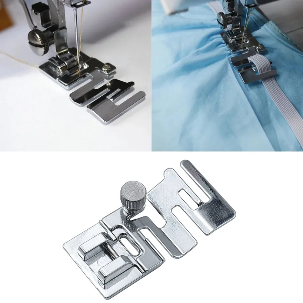 1 Pcs Foot Presser Domestic Household Sewing Machine Foot Presser Elastic Cord Band Fabric Stretch Feet Set Sewing Accessories