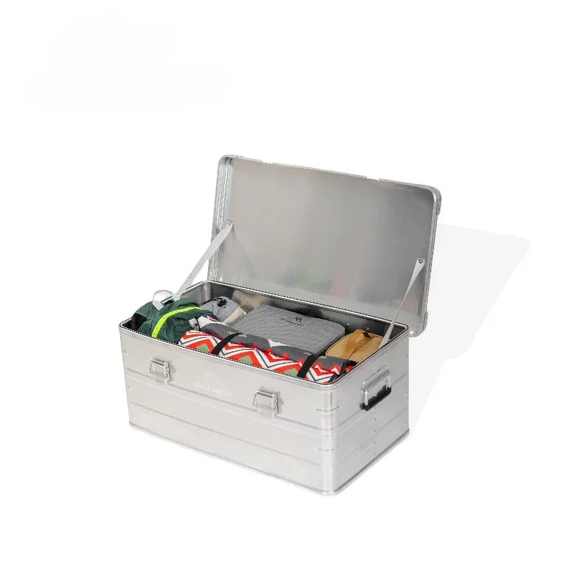 

Factory storage box Aluminum alloy camping self-driving tour Portable clamshell storage Household dust protection