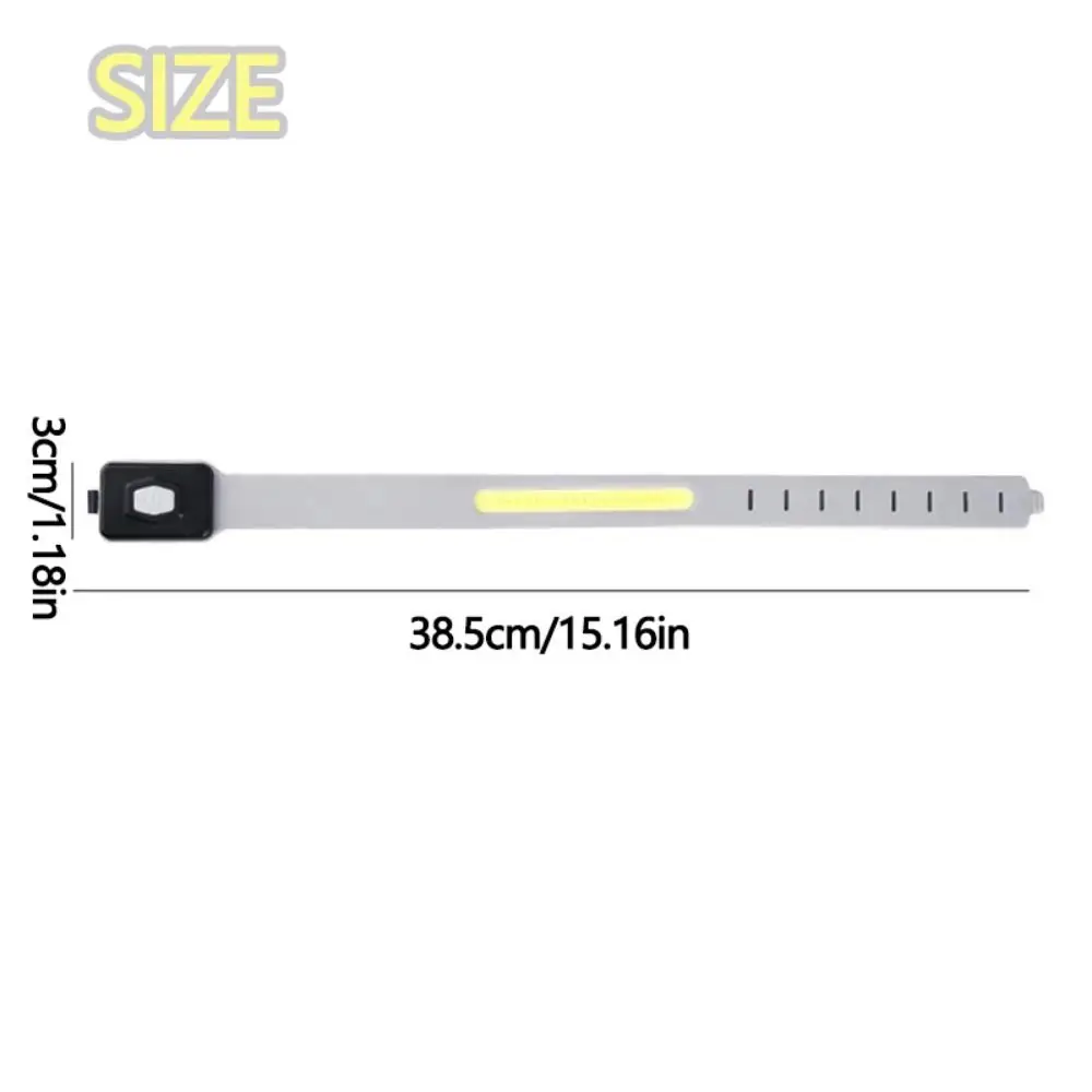 High Visibility COB LED Armband Night Light Glowing Adjustable Night Running Wrist Lamp Sweat Resistant Leg Lantern