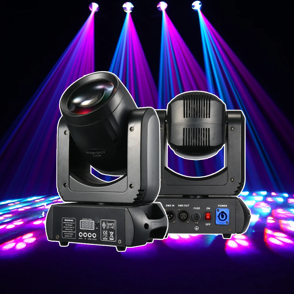 

2PCS 150W Moving Head Disco Lights DMX 18Prism Mobile Robotic Light LED Beam DJ Effect Stage Lighting For Nightclub Party Bar