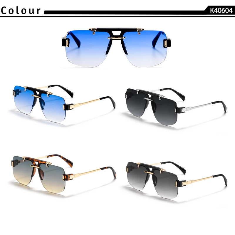 Caterside óculos de sol masculino plano ponte dupla design piloto óculos de sol moda na moda feminina festa decoração óculos uv400