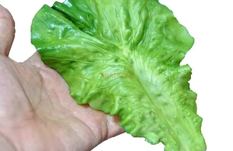 1pcs Simulated vegetable soft glue, simulated lettuce leaf model, lotus leaf octagonal leaf, catering decoration props