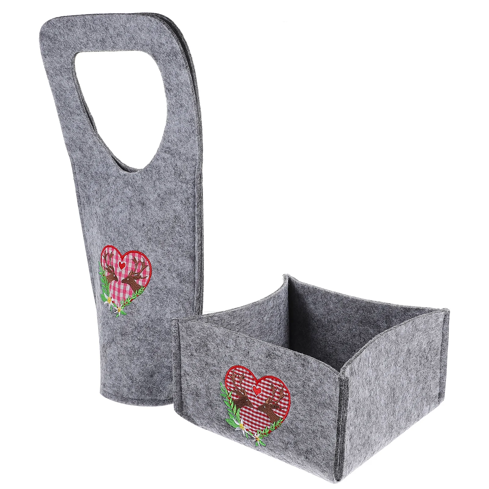 

1Set Christmas Non-Woven Wine Bag Reusable Portable Wine Bottle Organizer Beer Bag Storage Holiday Gift Decoration