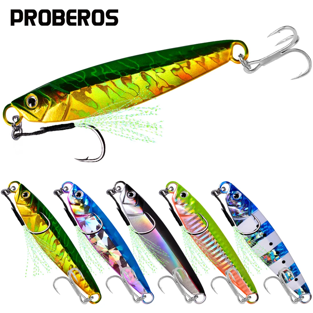 PROBEROS Jig-Löffel aus Metallguss, 24 g-30 g-40 g-60 g, Casting-Jigging-Köder, Fisch, Seebarsch-Angelköder