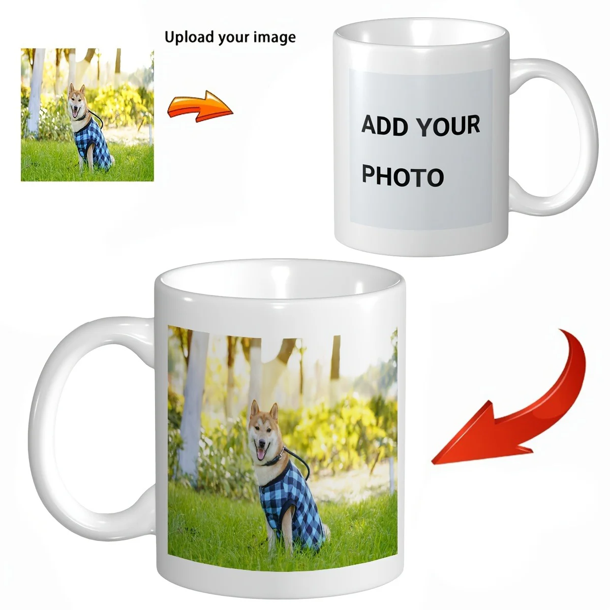 1 Stück 11oz personalisierte Tasse mit individuellem Text, Fototasse, Keramiktasse, Kaffeetasse, Weihnachtsgeschenk, Familie, Kollegen, Chef, Ehefrau, Schwestern, lustiges Geschenk, einzigartiges