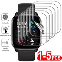 1-5PCS Soft Screen Protector Hydrogel Film For Amazfit GTS 4 Mini GTS 3 2 Mini GTS 2e GTR 3/3 Pro GTS4 Protective Film Not Glass