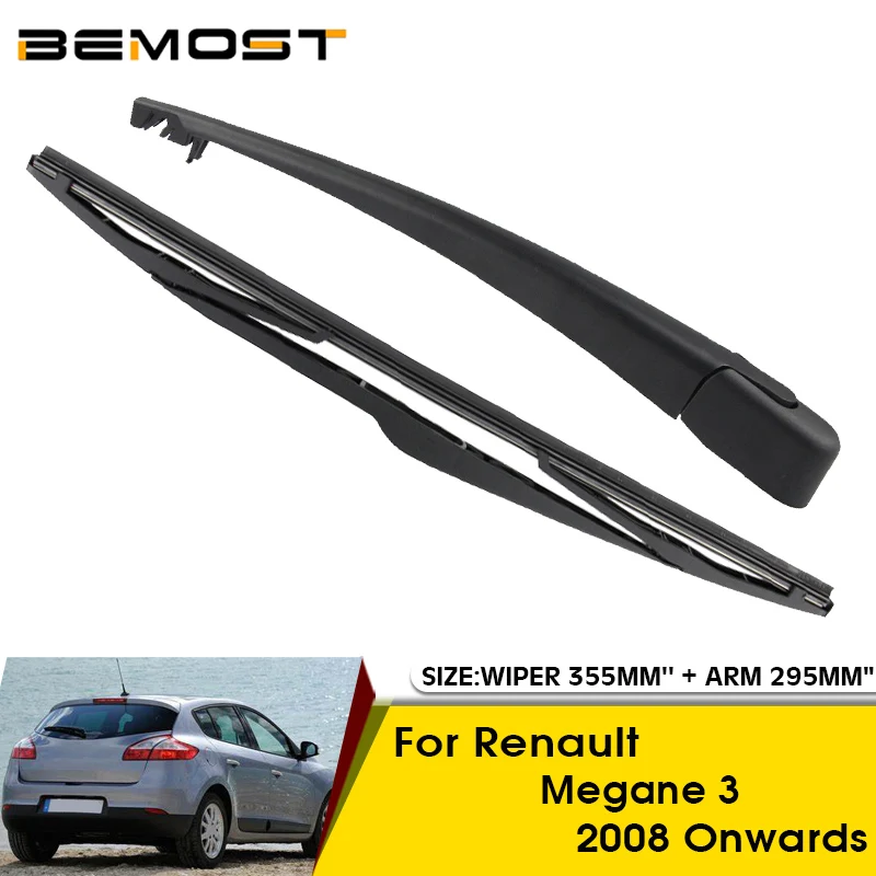 Car Wiper Blade For Renault Megane 3 2008 Onwards Rear Back Windshield Windscreen Rear Wiper 355mm+Arm 295mm Car Accessories