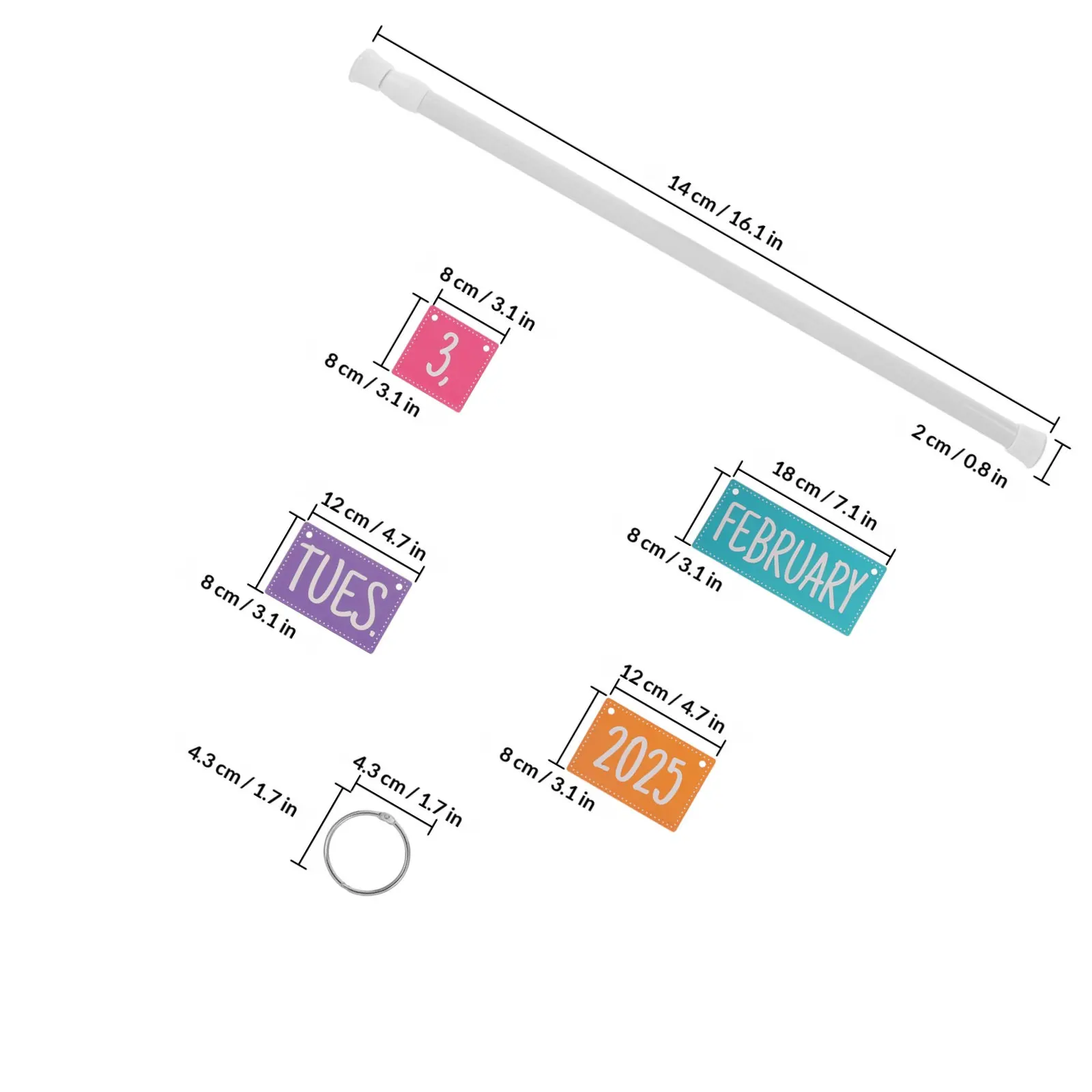 Classroom Calendar Set Bulletin Board Flip Chart 2024-2028 Vibrant Date Cards Adjustable Stand for Home School Daily Learning