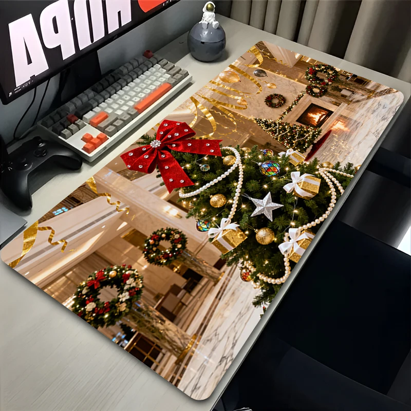 

Desk Mat Carpet Desk Accessories Laptop Gamer Mausepad Christmas Theme Mouse Pad Mousepad Office Tables Mouse Mats Keyboard Pad