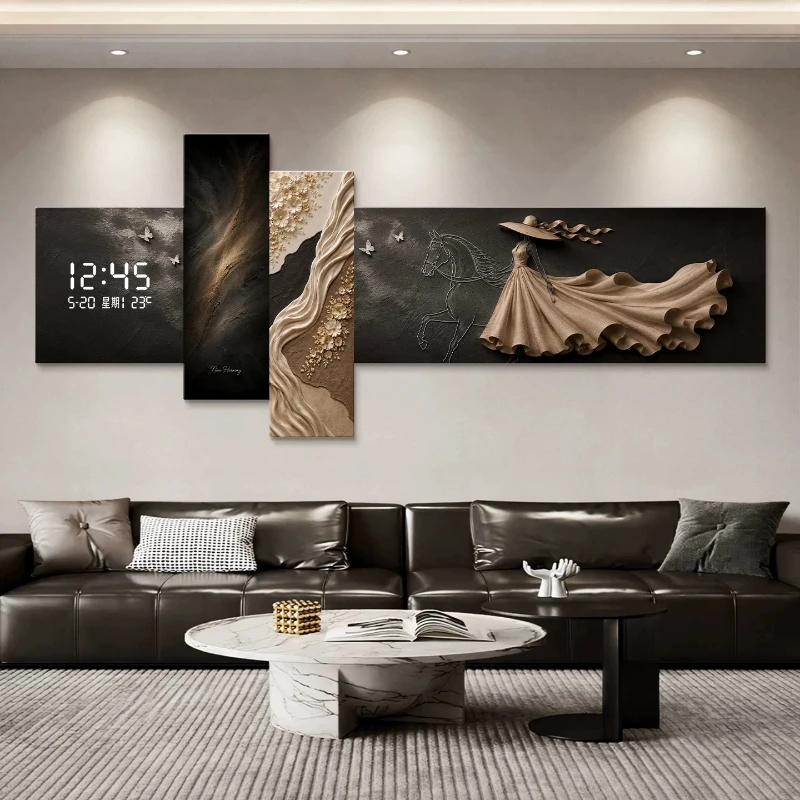 Modern Entrance LED Wall Clocks Home Decor Electronics Clock Main Guest Bedrooms Corridors Sofas Backgrounds Wall Lights Watch