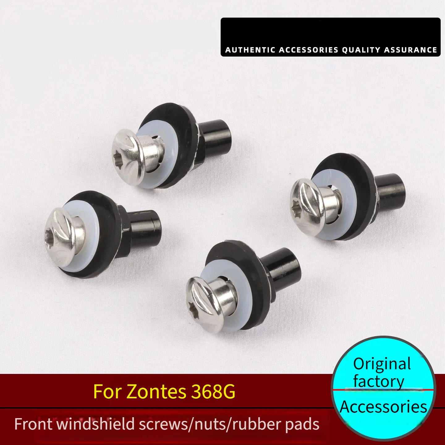 Windshield Mounting Screws Nuts & Rubber Gaskets for ZONTES 368G Motorcycle, Windshield Glass Installation Nylon Cushion Spacer