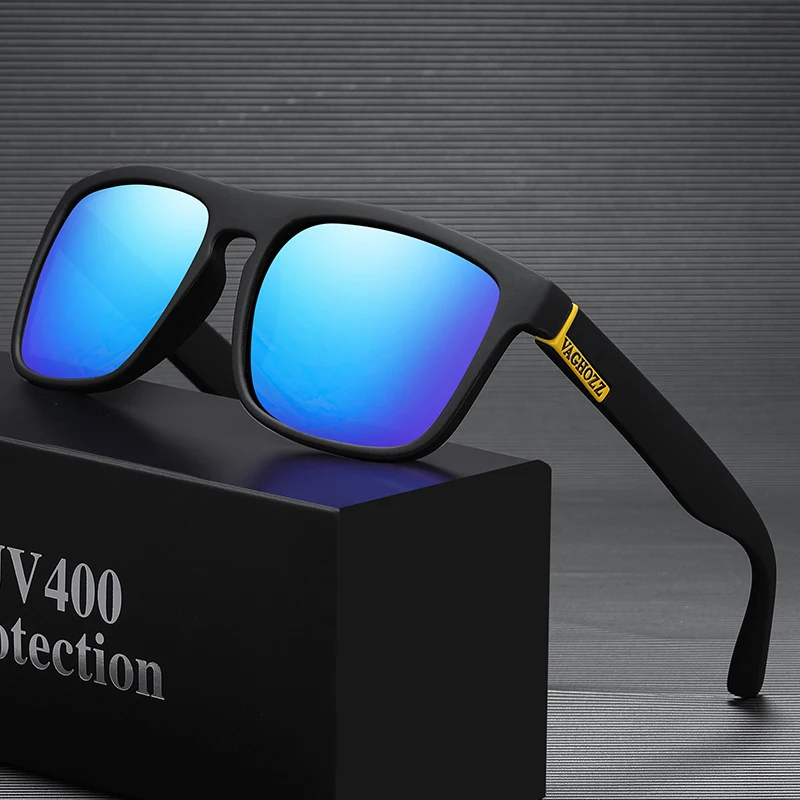 VAGHOZZ 2024 Brand Design New  Sunglasses Men Driving Square Male Sun Glasses UV400 Women Fishing Eyewear