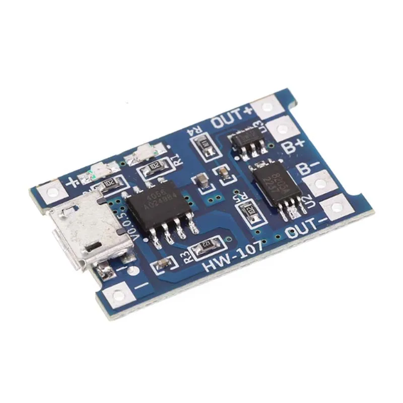 Módulo de cargador de batería de litio, placa de carga con protección, funciones duales, Li-ion, 5V, 1A, Micro, tipo c, Mini 186