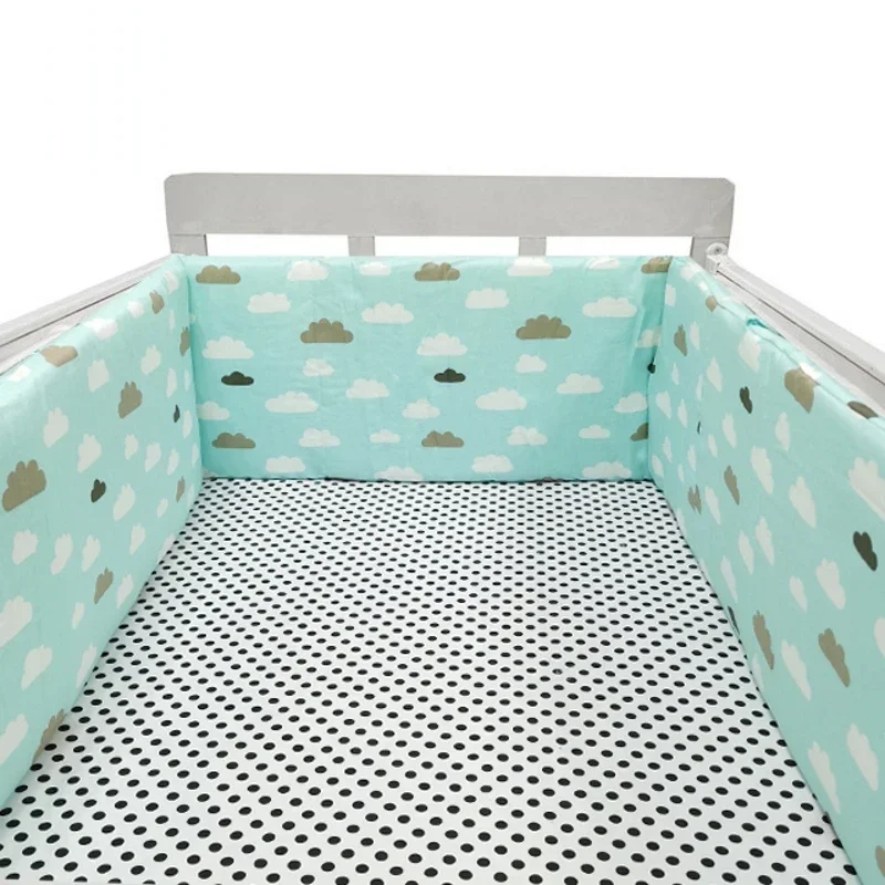 200*30cm Baby Crib Fence Cotton Bed Protection Railing Thicken Bumper One-piece Crib Around Protector Baby Room Decor