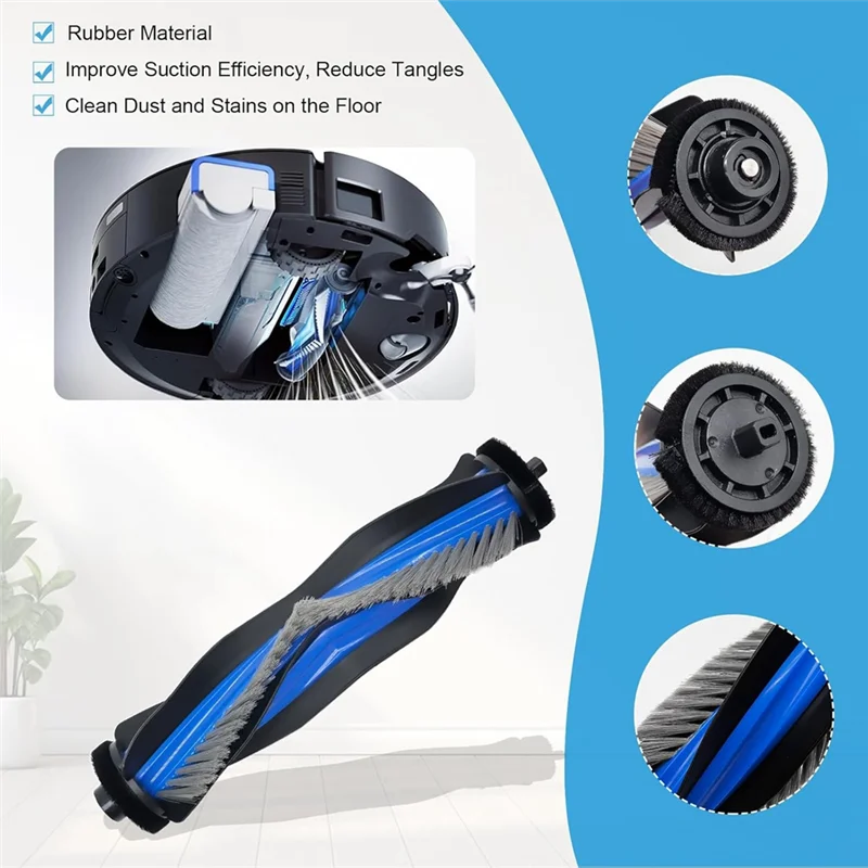 A74G-For ECOVACS DEBOT X8 Omni، X8 PRO Omni جهاز آلي لتنظيف الأتربة فرشاة جانبية رئيسية فلتر Hepa أكياس الغبار استبدال أجزاء