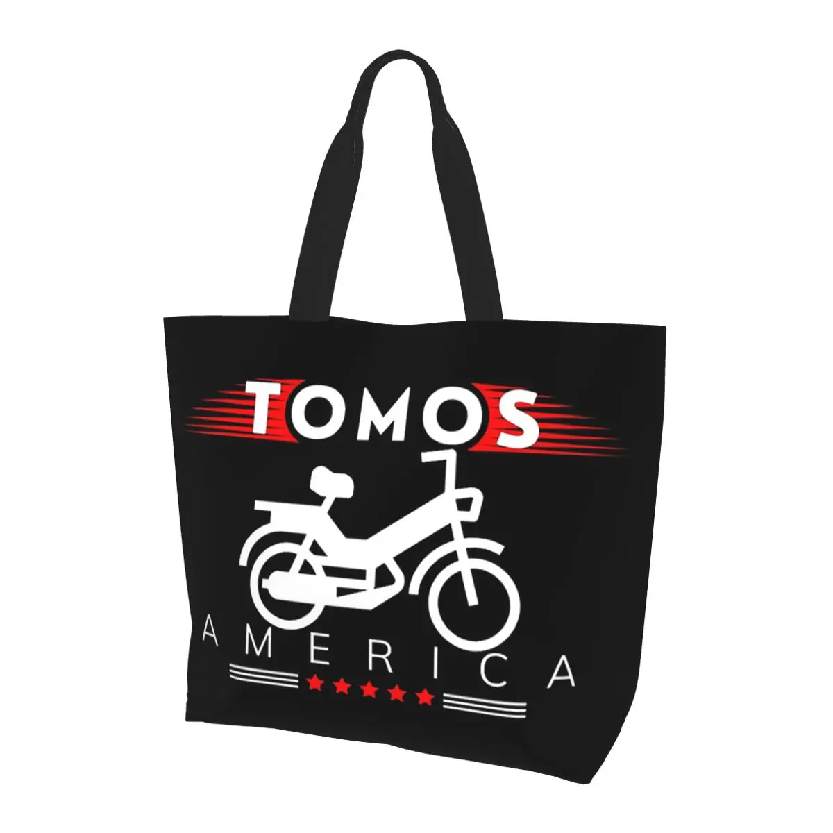 Tomos American, Tomos Moped Bolsa de compras de lona de gran capacidad, bolsos de hombro, bolso de compras para mujer