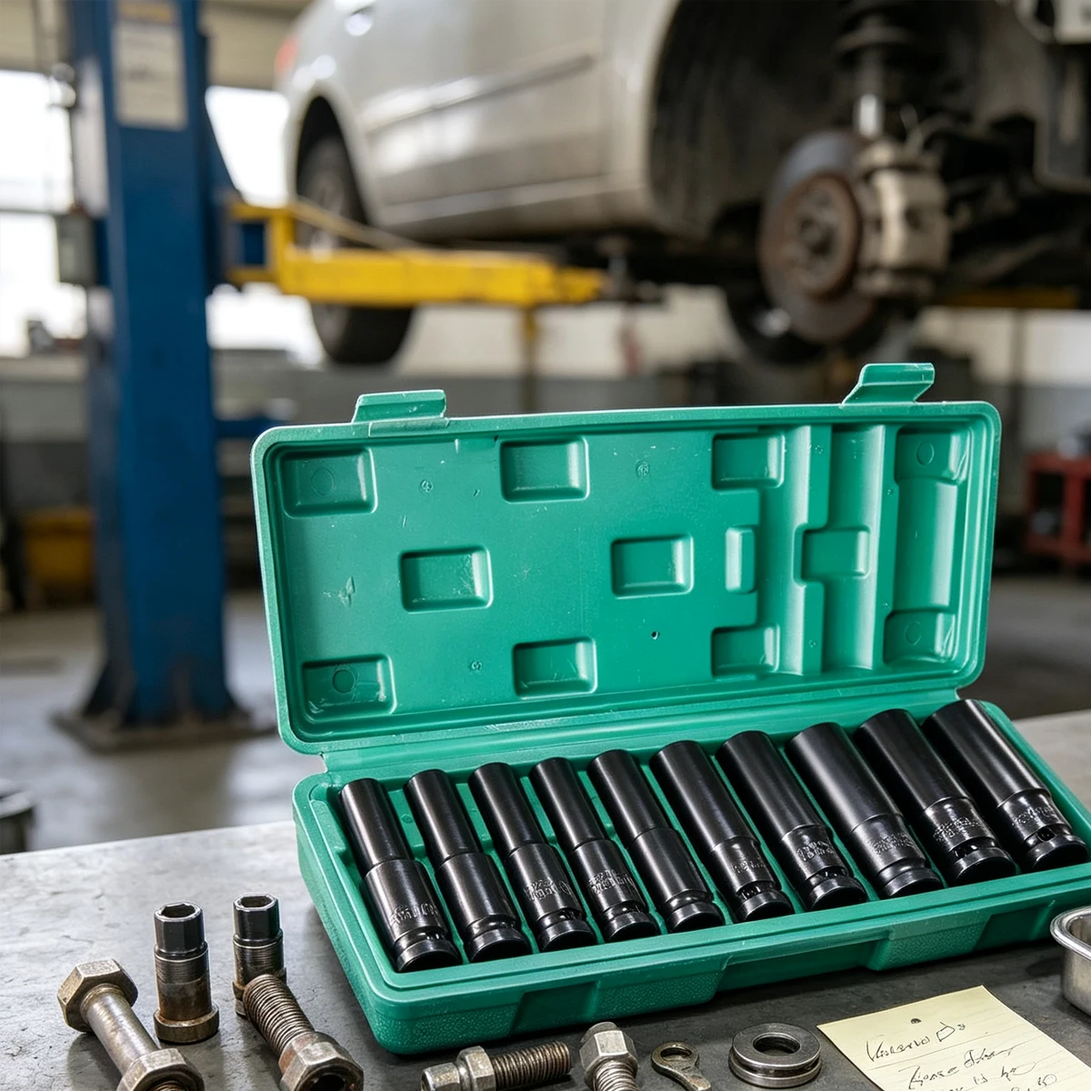10-piece Set of Extended Socket Heads Complete Tools Kit Hand Multi-tool Multifunctional Automotive Mechanical Workshop Mechanic