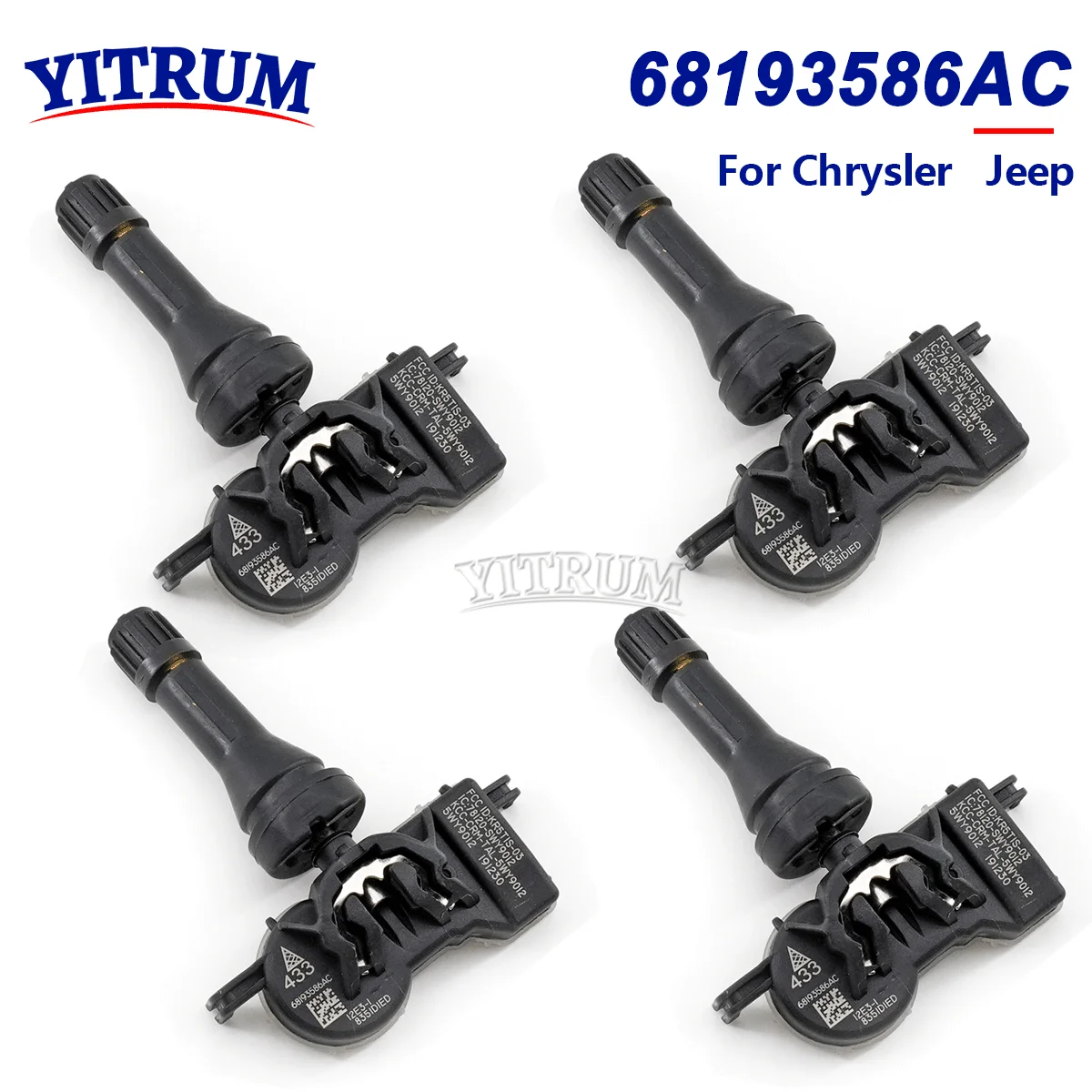 

68193586AC TPMS Tire Pressure Sensor For Chrysler 200 2017-2020 Pacifica 2016-2023 Jeep Compass 2017-2021 Renegade Wagoneer