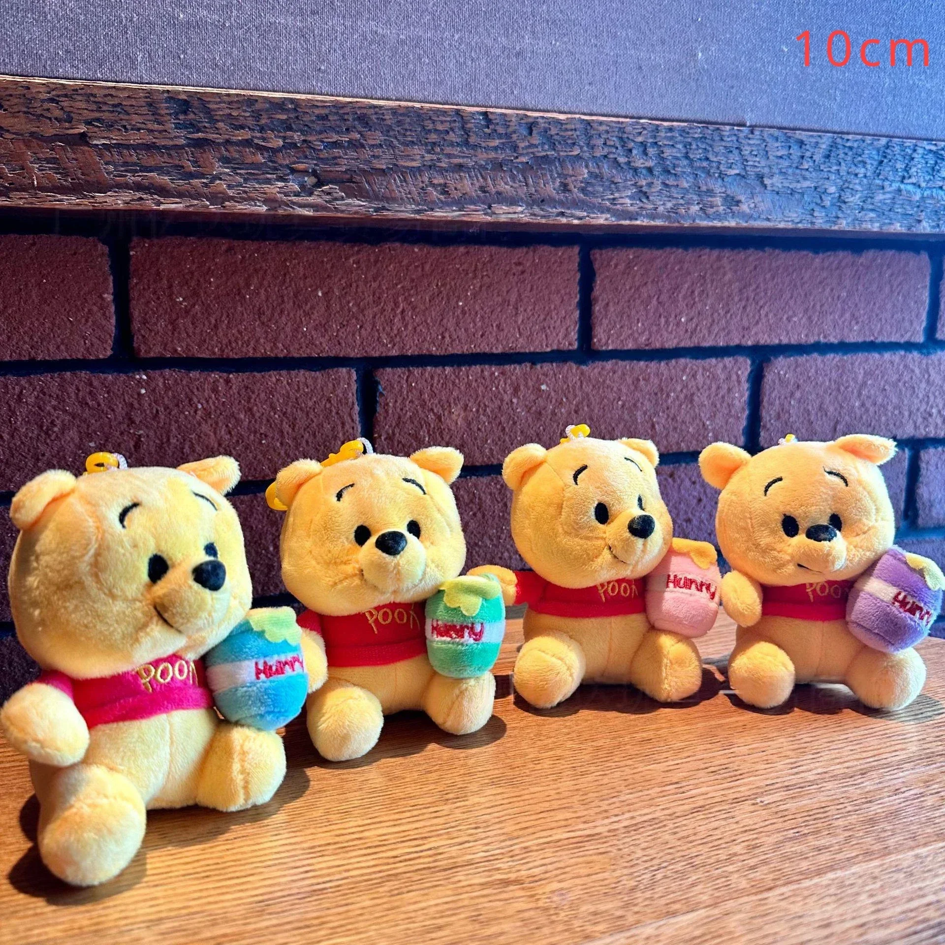 4pcs 10-25cm Disney Winnie Plush Character Qi-ear Donkey/pijie/winnie The Pooh/stitch/tigger Toy Doll Animal Children Gift