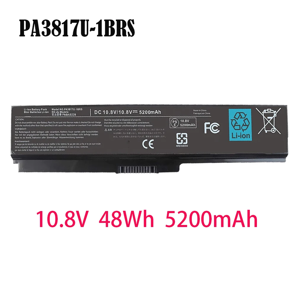 

PA3817U-1BRS PA3817U-1BAS Laptop Battery for Toshiba Computer PA3818U L755 C655 M645 L750P L600 L675 L700 L745 M640 P745