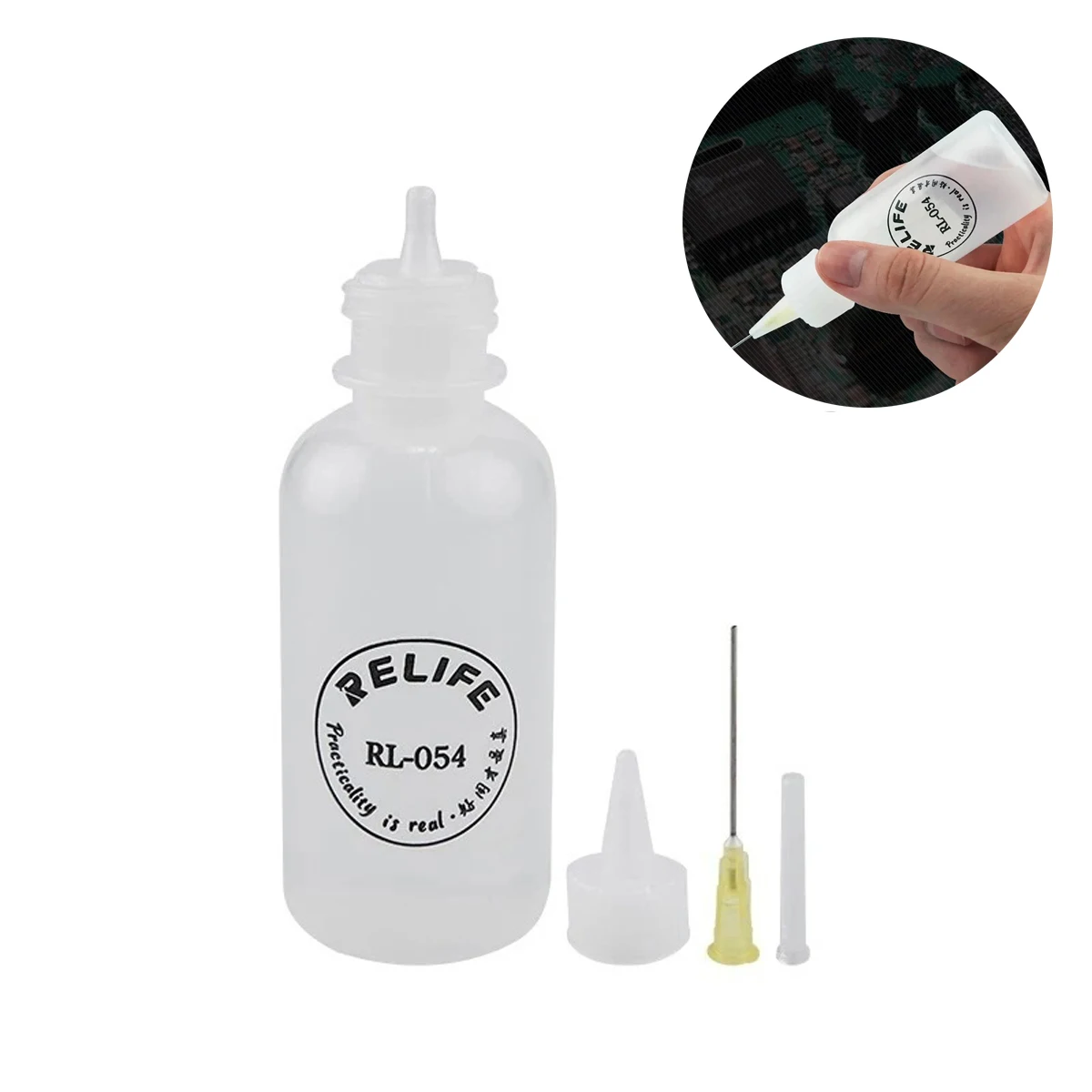 ريليف بلاستيك بلاستيك ، لحام طرف الإبرة ، سائل تنظيف ، موزع زيت كحول تدفق ، فارغ يدويًا ، مذيب ، 50
