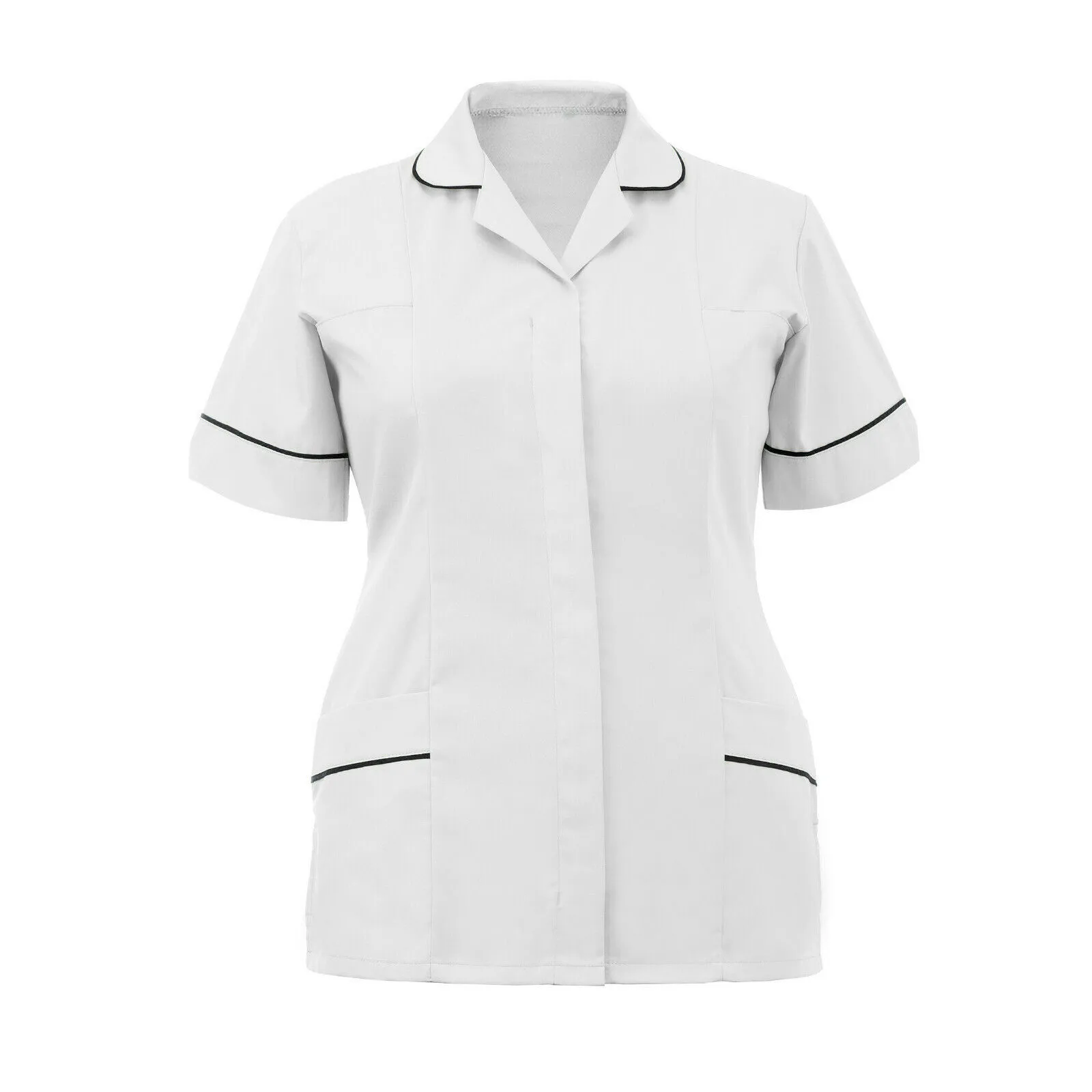 Uniforme infermieristica per le donne scrub top tinta unita manica corta Carer infermiera lavoro uniformi mediche camicetta pullover donna