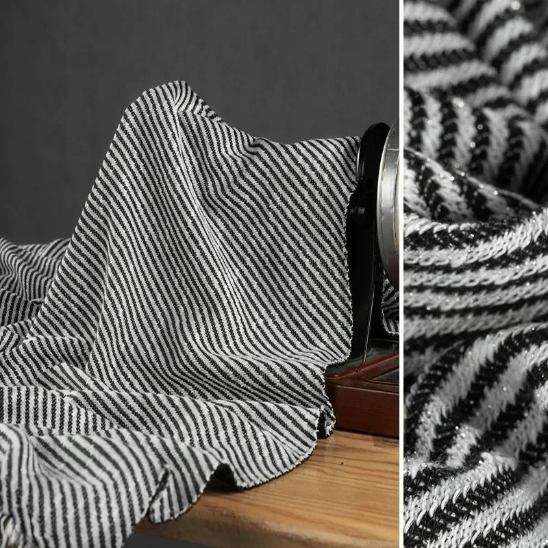 

Jacquard Fabric Knitted Yarn Elastic Sweater Wide Leg Pants Fashion Clothing Fabric Cloth Apparel Sewing By Meters