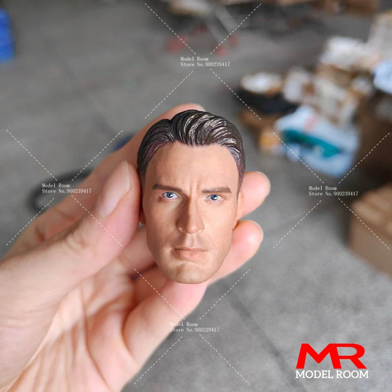 

1/6 Chris Evans Head Sculpt PVC Male Head Carving Model Fit 12-inch Soldier Action Figure Body