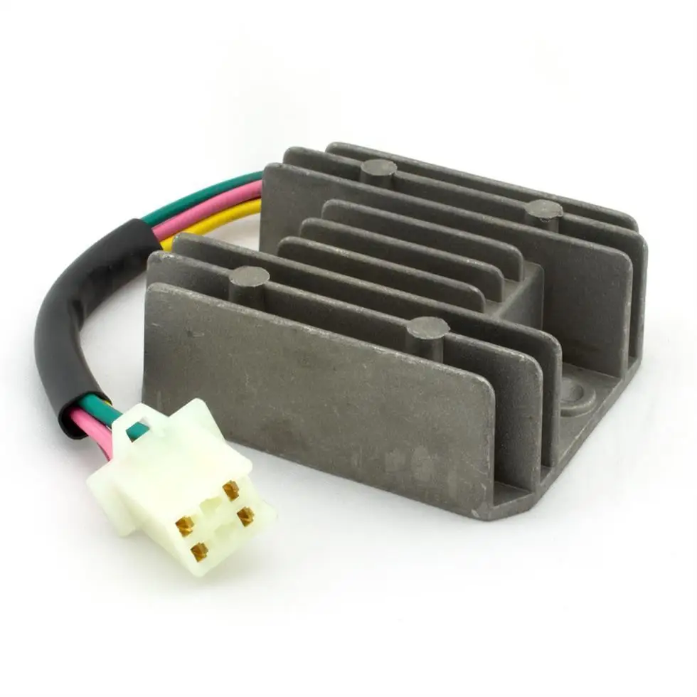 

Universal 4 Wire Full Wave Black Motorcycle Regulator Rectifier 12V DC Bike