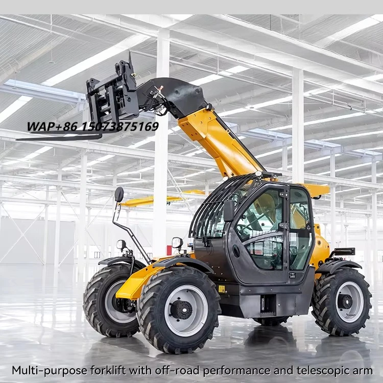 3.5 Ton Off-road Handler Telescopic Boom Forklift Construction Agriculture Mining with CE Custom Attachments Available