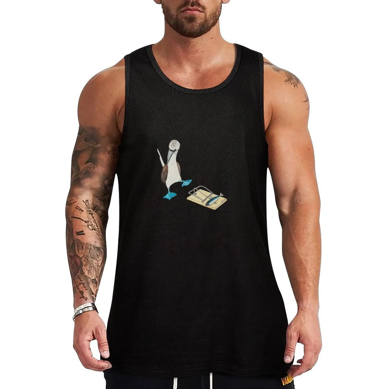 Blue-footed Booby Trap Tank Top Loose Fit Casual Tank Top Breathable Daily Shirt