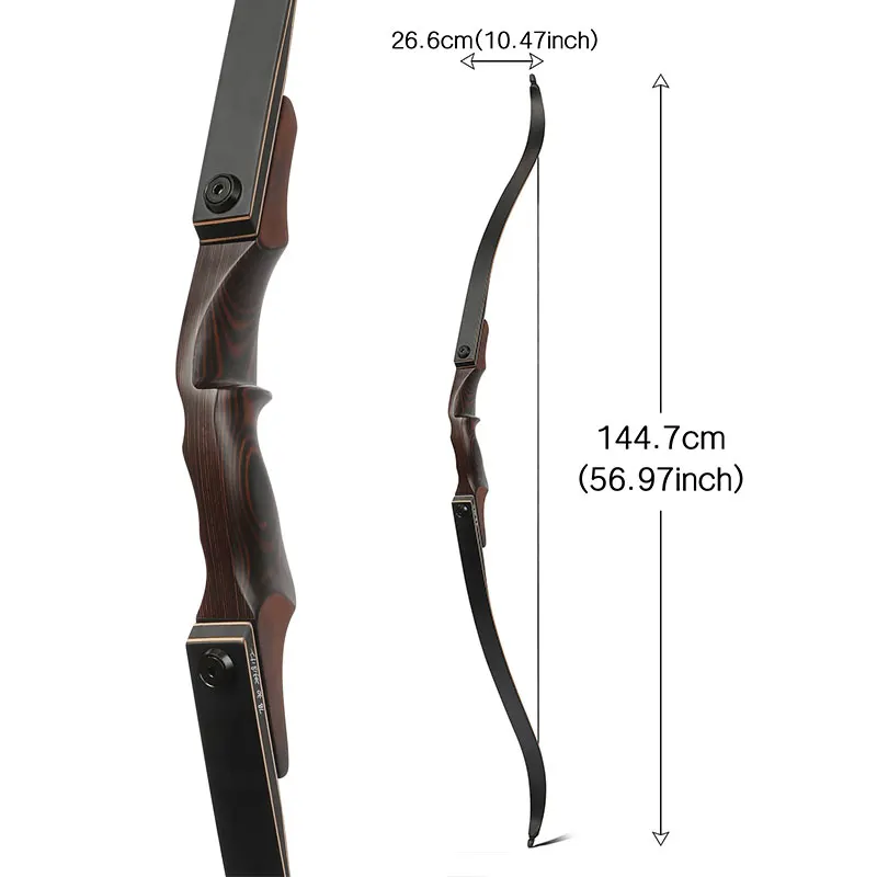 60inch Hunting Bow 25-60lbs Recurve Bow Archery Arrow 15