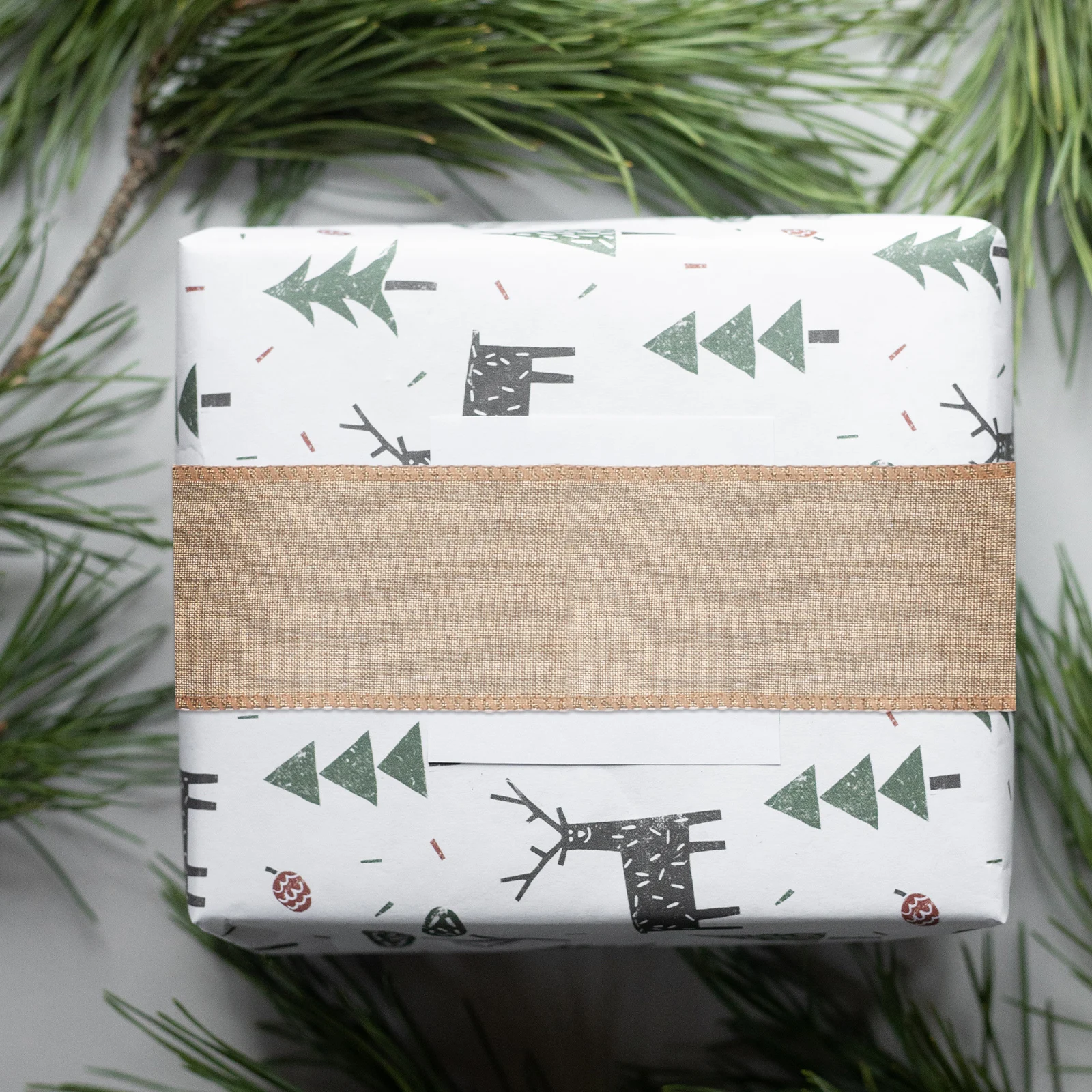 

Craft Making Ribbon Durable Linen Ribbons Festive Color Linen Roll Christmas Party Decor Xmas DIY Craft Supplies