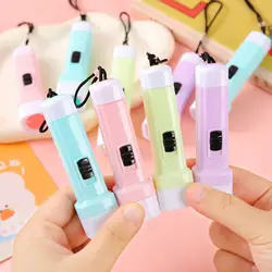 1/5/10Pcs  Macaroon Colour  Light LED Flashlights Mini Children Flashlight Kids Toy For Birthday Party Favors Keychain Torch