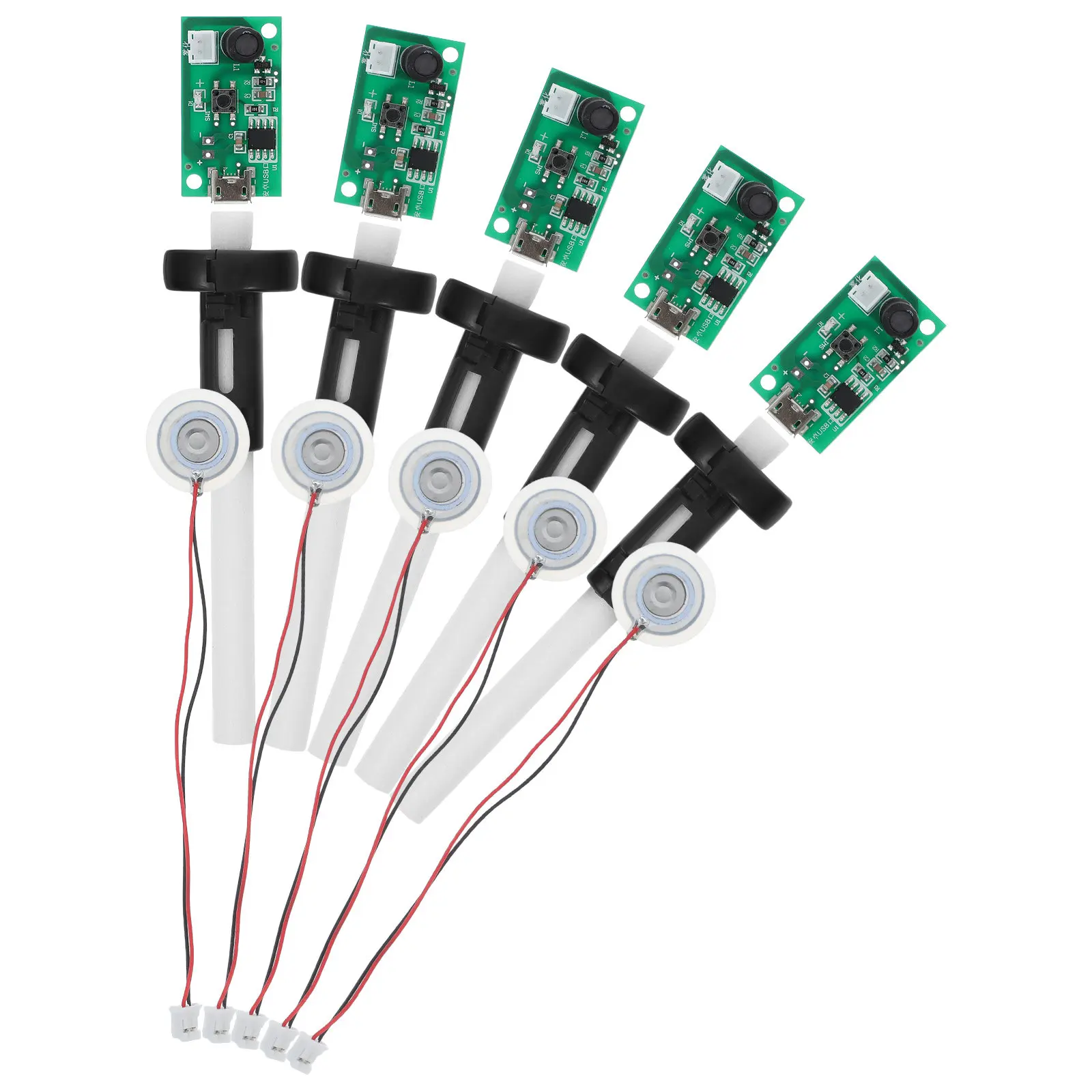 5Sets USB Mini Atomization Module Kit with Driver Board for DIY Humidifying Devices Low Power Loss Stable Waveform Wide