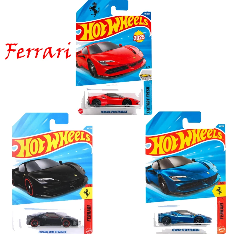 Coche Original Hot Wheels Ferrari Sf90 Stradale, Juguetes a Escala 1/64, Vehículo de Aleación Ferrari, Colección de Modelos, Regalo de Cumpleaños