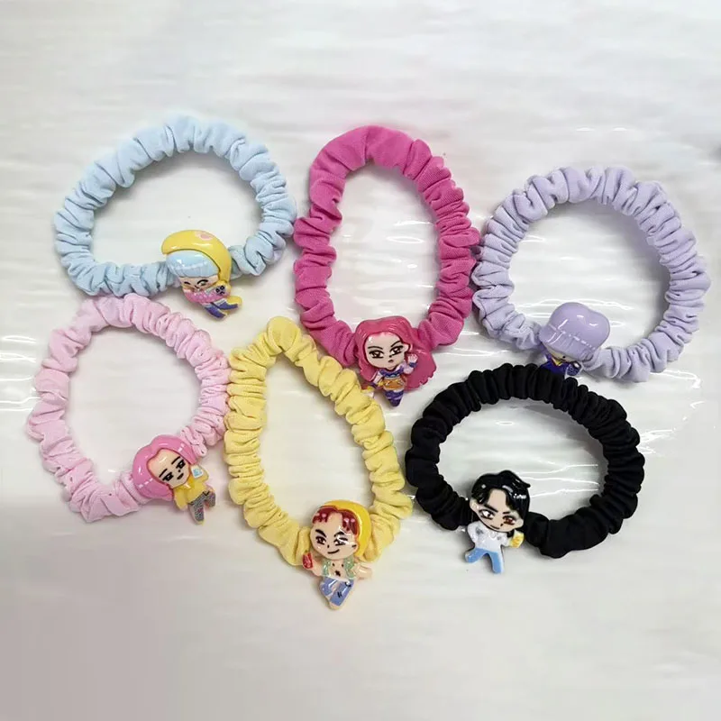 

for Kpop Demon Hunter Cartoon Hair Ties Cute Anime Hair Ropes Set for Women, Kawaii Elastic Hair Circles Ponytail Holders Girls