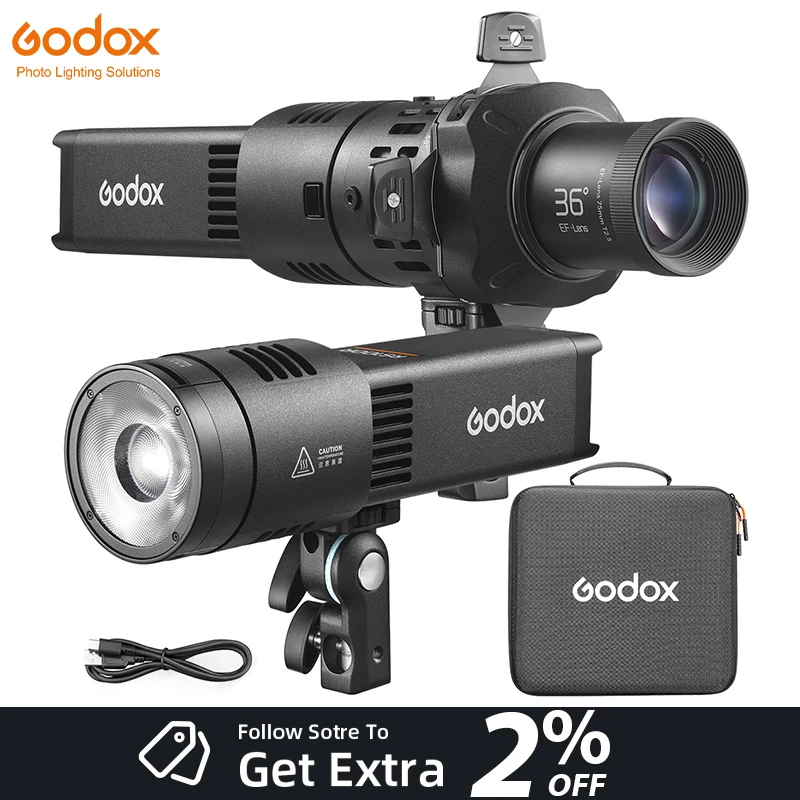 

NEW GODOX RS100R/RS100Bi 100W RGB LED Light Kit 1800 to 10000K Photography Light for Outdoor Studio Live Streaming Shooting