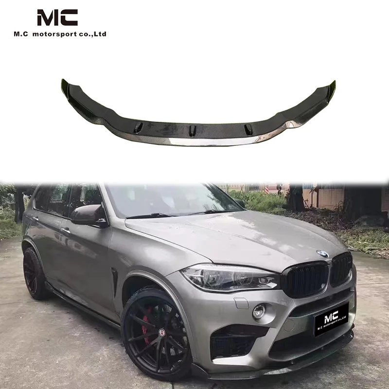 

For BMW F85 F86 X5M X6M SHM Style Carbon Fiber Front Lip For BMW X5M F85 X6M F86 2015-2019 Front Spoiler
