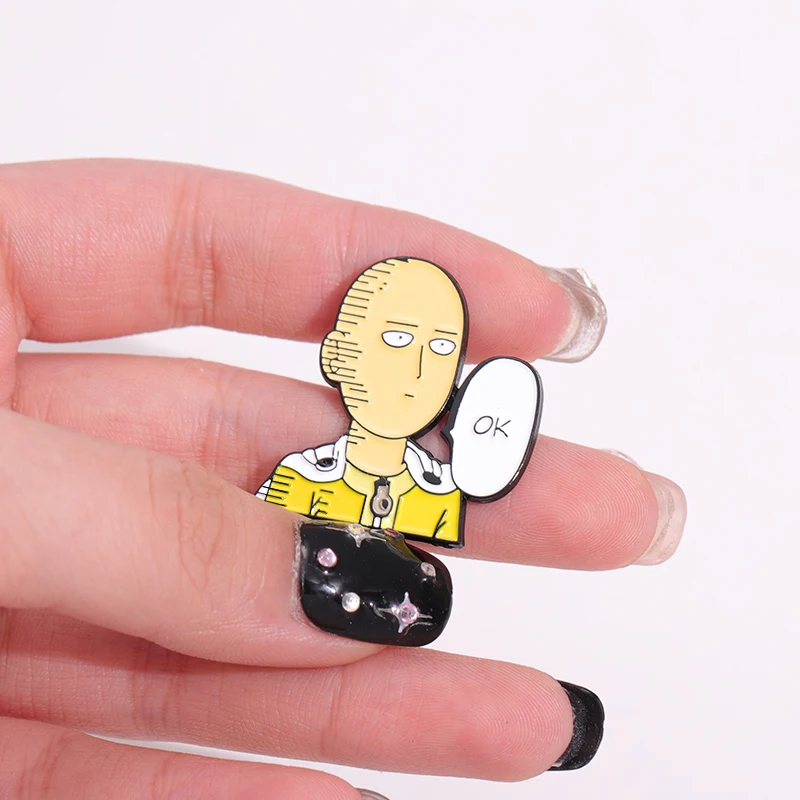 One Punch Superman Badge Cartoon Cute Pin Personalized Creative Badge Clothing Backpack Jewelry Accessories Pin For Friends