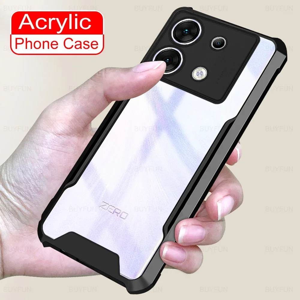 Acrylic Phone Case For Infinix Zero 30 5G Zero30 4G Shockproof Protective Shell Anti Drop PC Clear Hard Back Cover