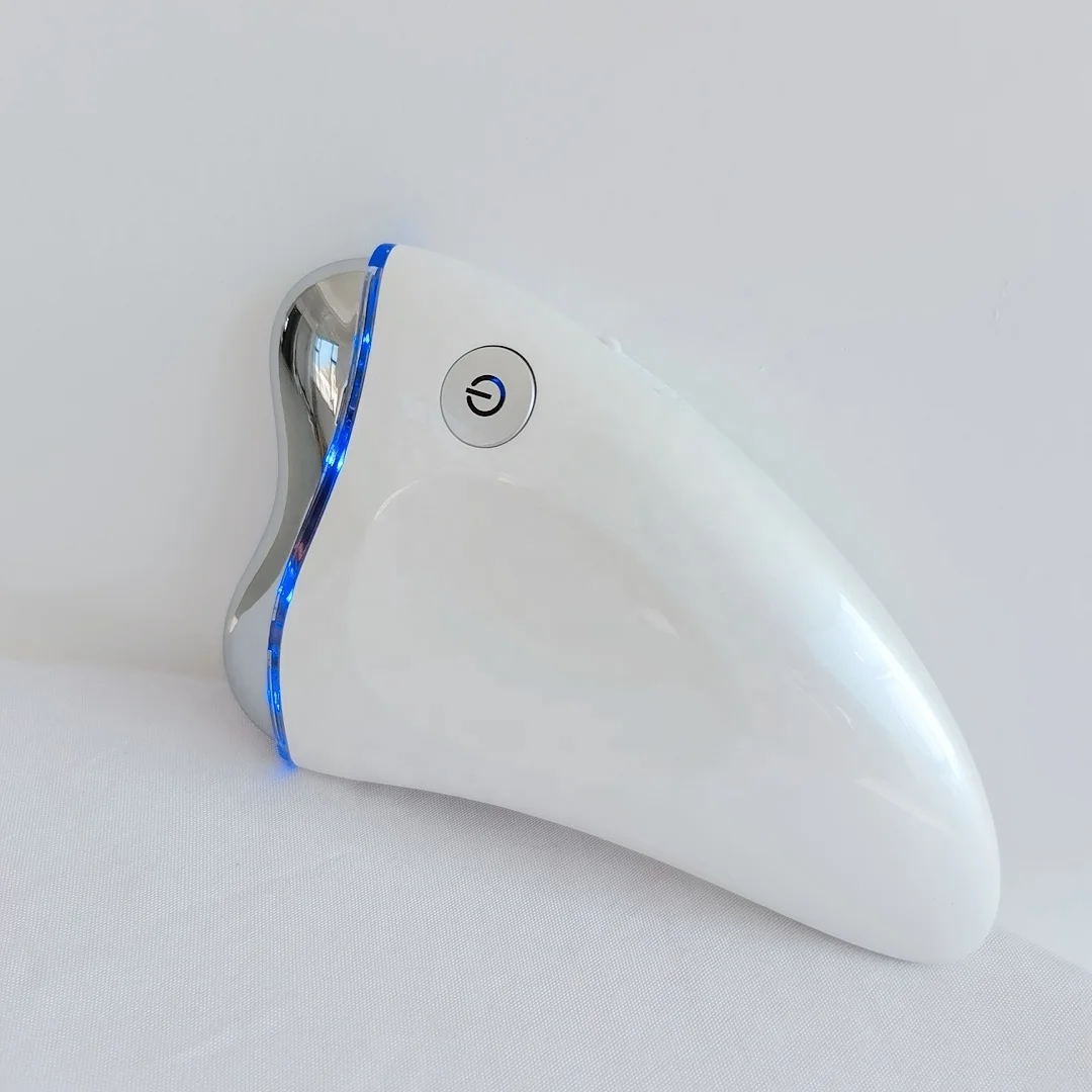 العلامة الخاصة الباردة والساخنة تدليك الوجه الحرارة الاهتزاز المنزل استخدام USB أدوات غواشا الكهربائية كشط الوجه مدلك #2