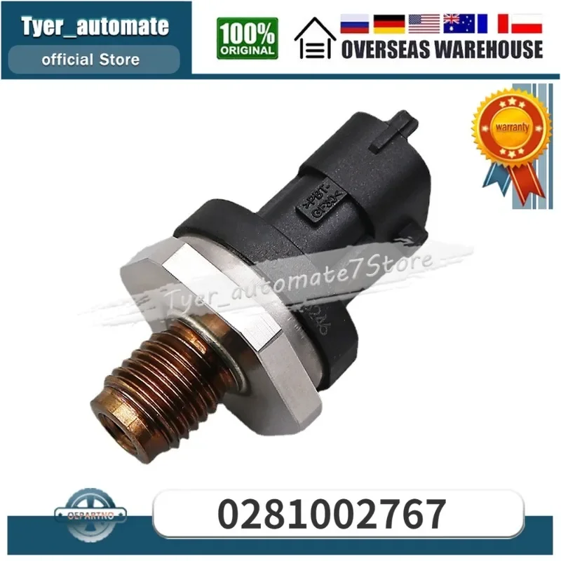 Fuel Rail High Pressure Sensor For OPEL ASTRA VAUXHALL IVECO DAILY EuroCargo LDV FIAT IDEA MAN TGL 0281002767