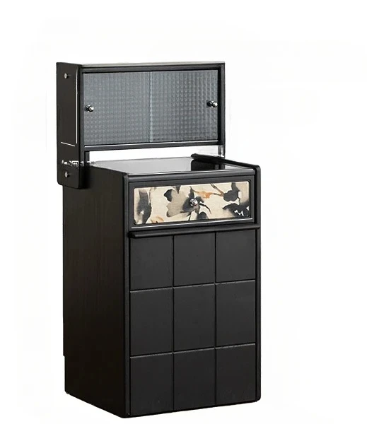 

Dresser Bedroom Red Oak Small Dresser Solid Wood Dresser Storage Cabinet Integrated with Stool