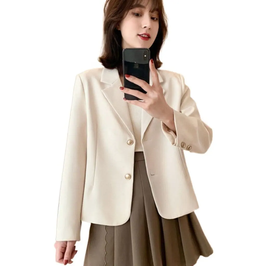 Women's Casual Niche Design Non-Ironing Suit Jacket High-Quality Short Style Spring Fashion